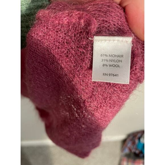 J.Jill Mohair and Wool Blend Cardigan in Wine Color - Picture 8 of 8